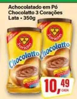 Rede Supermarket Achocolatado em Pó Chocolatto 3 Corações Lata - 350g oferta