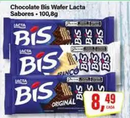 Rede Supermarket Chocolate Bis Wafer Lacta Sabores oferta