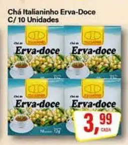 Rede Supermarket Chá Italianinho Erva-Doce C/ 10 Unidades oferta