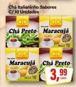 Rede Supermarket Chá Italianinho Sabores C/ 10 Unidades oferta