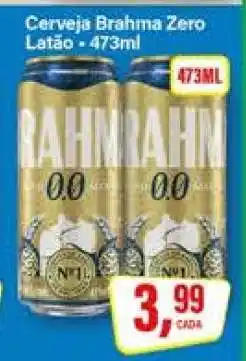 Rede Supermarket Cerveja Brahma Zero Latão oferta