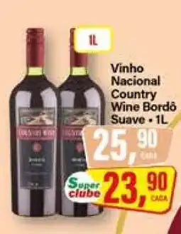 Rede Supermarket Vinho Nacional Country Wine Bordô Suave oferta