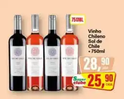 Rede Supermarket Vinho Chileno Sol de Chile oferta