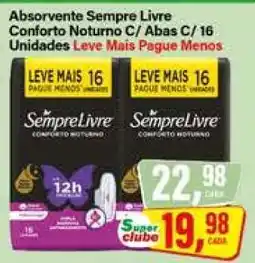 Rede Supermarket Absorvente Sempre Livre Conforto Noturno C/ Abas C/ 16 Unidades oferta