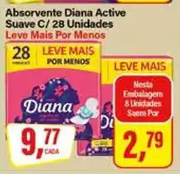 Rede Supermarket Absorvente Diana Active Suave C/ 28 Unidades oferta