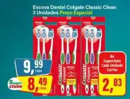 Rede Supermarket Escova Dental Colgate Classic Clean 3 Unidades oferta