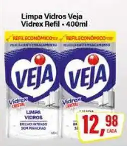 Rede Supermarket Limpa Vidros Veja Vidrex Refil oferta