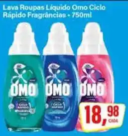 Rede Supermarket Lava Roupas Líquido Omo Ciclo Rápido Fragrâncias oferta