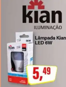 Rede Supermarket Lâmpada Kian LED 6W oferta