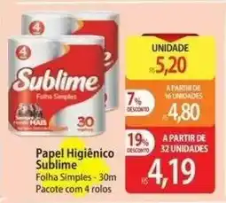 Atacadão Papel Higiênico Sublime oferta