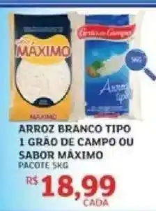 ARROZ BRANCO TIPO 1 GRÃO DE CAMPO OU SABOR MÁXIMO