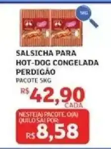 Assaí Atacadista Salsicha para Hot Dog Congelada Perdigão oferta
