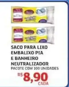 Assaí Atacadista Saco para Lixo Embalixo Pia e Banheiro Neutralizador oferta