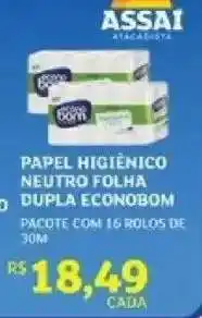 Assaí Atacadista PAPEL HIGIÊNICO NEUTRO FOLHA DUPLA ECONOBOM oferta