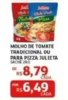 Molho de Tomate Tradicional ou para Pizza Julieta