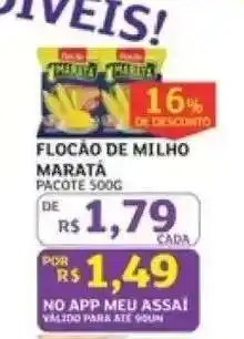 Assaí Atacadista Flocão de Milho Maratá oferta