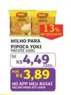Assaí Atacadista Milho para Pipoca Yoki oferta