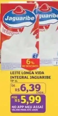 Assaí Atacadista LEITE LONGA VIDA INTEGRAL JAGUARIBE TP 1L oferta