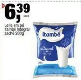 Leite em pó itambé integral sachê