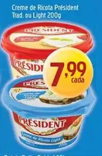Supermercados Guanabara Creme de Ricota President oferta