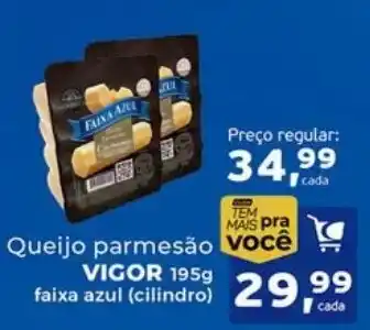 Queijo parmesão vigor 195g faixa azul (cilindro)