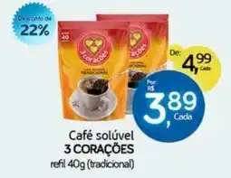 Cometa Supermercados Café solúvel 3 corações oferta