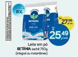 Cometa Supermercados Leite em pó betânia sachê 750g oferta