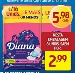 Supermercados Guanabara Absorvente diana active suave oferta