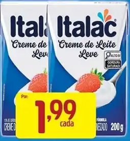 Supermercados Guanabara Italac creme de leite leve oferta