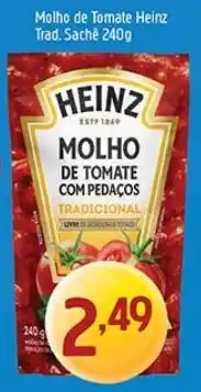 Supermercados Guanabara molho de tomate heinz tradicional com pedaços oferta