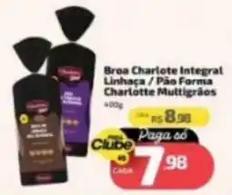 Supermercado Jacomar Broa Charlotte Integral Linhaça / Pão Forma Charlotte Multigrãos oferta