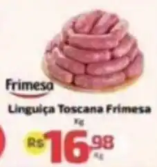 Supermercado Jacomar Linguiça Toscana Frimesa oferta