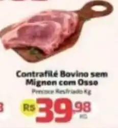 Supermercado Jacomar Contrafilé Bovino sem Mignon com Osso oferta
