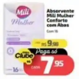 Supermercado Jacomar Absorvente Mili Mulher Conforto com Abas oferta