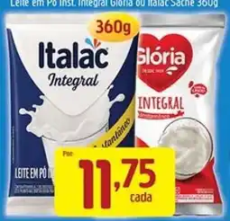 Supermercados Guanabara Leite em pó inst integral gloria ou italac sache oferta