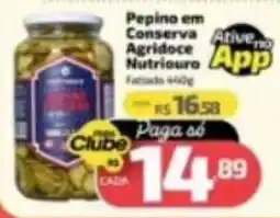 Supermercado Jacomar Pepino em Conserva Agrideoce Nutriouro oferta
