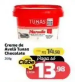 Supermercado Jacomar Creme de Avelã Tunas Chocolate oferta