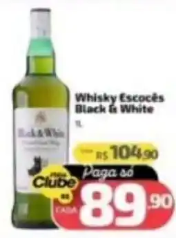 Supermercado Jacomar Whisky Escocês Black & White oferta