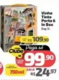 Supermercado Jacomar Vinho Tinto Porta 6 in Box oferta
