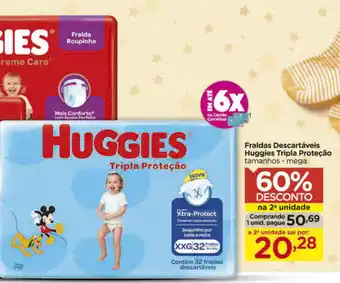 Carrefour Fraldas Descartavel Huggies Tripla Protecao oferta