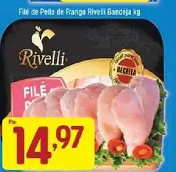 Supermercados Guanabara Filé de Peito de Frango Rivelli Bandeja kg oferta