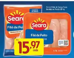 Supermercados Guanabara Filé de peito de frango Seara oferta