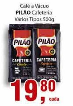 Cafe a Vacuo Pilao Cafeteria varios tipos 500g