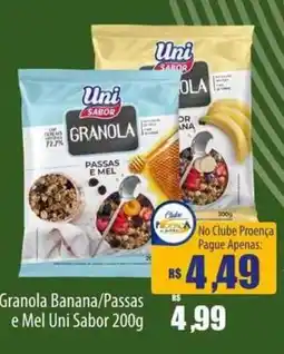 Proença Supermercados Granola banana/passas e mel uni sabor oferta