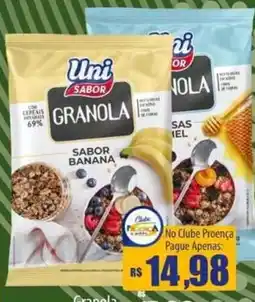 Proença Supermercados Granola sabor banana oferta