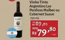 Novo Atacarejo Argentino - vinho tinto las perdices malbec ou cabernet suave oferta