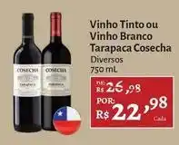Novo Atacarejo Tarapacá cosecha - vinho tinto ou vinho branco oferta