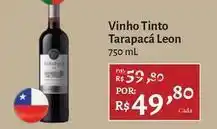 Novo Atacarejo Leon de tarapaca - vinho tinto oferta