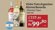 Novo Atacarejo Argentino - vinho tinto alamos bonarda oferta