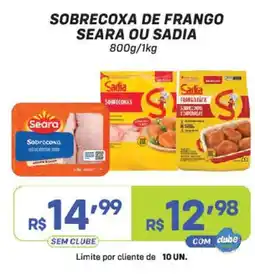 Prezunic Sobrecoxa de frango seara ou sadia oferta